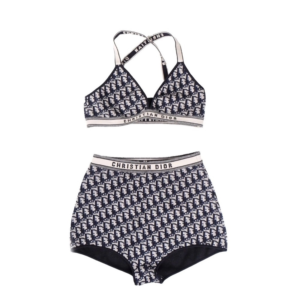 🔥Dior🔥Logo Oblique’ Bralette & Brief Set Rare Sold-Out Runway 🔥Authentic